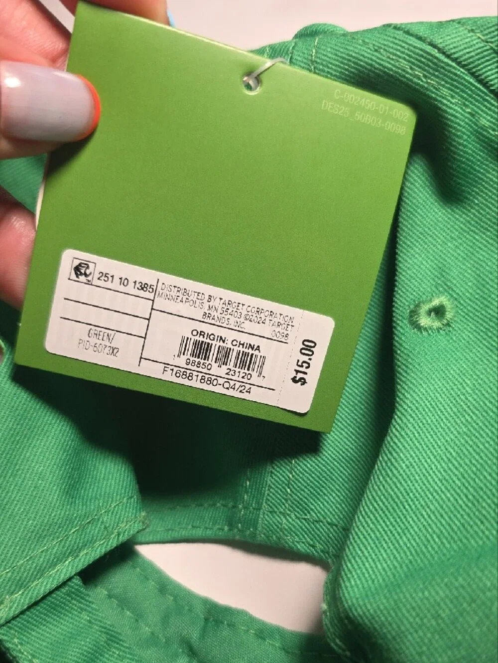 Kate Spade Green 'party hat' Cap